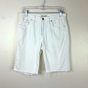 Madewell High Riser Skinny Denim Jean Shorts in White